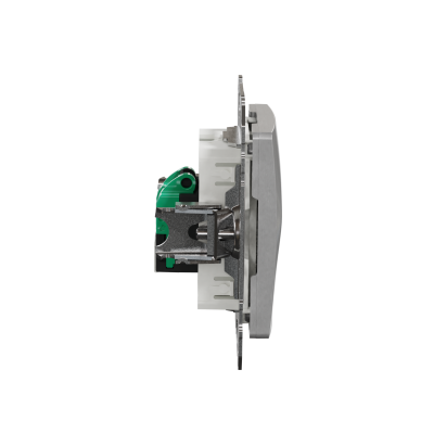 Sedna Design & Elements Gniazdo komputerowe RJ45 kat. 5e UTP srebrne aluminium SDD113451 SCHNEIDER (SDD113451)